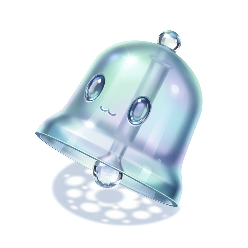 bell icon in Glass style