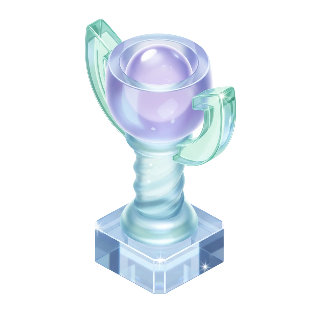 trophy icon in Glass style